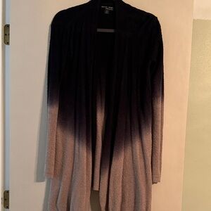 EUC Barefoot Dreams Ombre Cardigan in Black and Gray